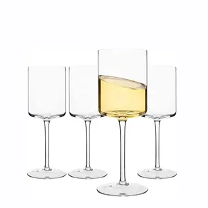 Venda quente verificado fornecedor feito à mão reutilizável morden luxo único novidade personalizado cristal vinho óculos goblet