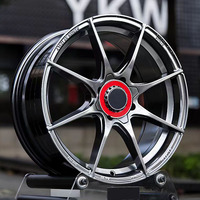 Jantes en alliage X-RIMS 17 pouces 4x100 ET 45 mm, finition dorée usinée, homologuées TUV JWL pour Honda Civic Sport Racing 4 trous