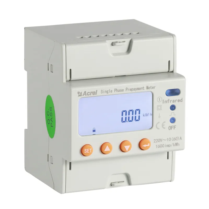 Acrel ADL100-EYNK 1-phase kWh Din Rail Prepaid Meter Built-in Holding Relay RS485 Historical Records 10(60)A AC