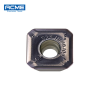 Fraiseuses à faceuse ACME, plaquettes en carbure carrées revêtues PVD pour CNC, R245-12T3E-PL OEM 62-68 HRC pour machine de fraisage CNC, acier inoxydable
