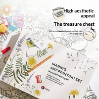 Set Alat Lukis Studio Seni Anak Marie, Spidol, Pensil Warna, Krayon, Hadiah Transisi Anak Usia Dini, Dapat Disesuaikan