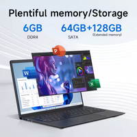 15.6 pollici Ultra-sottile Notebook Business Laptop 256GB disco rigido Intel WiFi leggero per le imprese