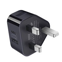 Cargador Rápido Universal Tipo-C de 20W con Protección OTP, OVP y OCP, Compacto y Portátil, para Auriculares, Adaptador de Enchufe UK, Venta al Por Mayor