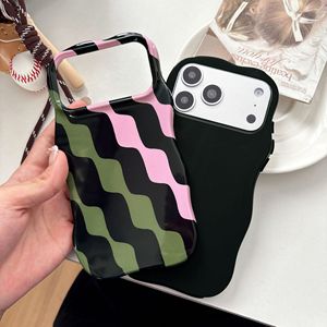 Funda con Diseño de Bloques de Color y Efecto de Ondas de Agua Compatible con iPhone 16 Pro Max, iPhone 17, 15/14, Película Dos en Uno - Product Image 3