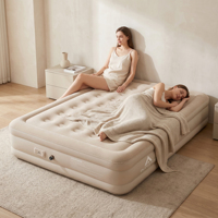 Matelas gonflable King Size pliable pour camping avec pompe, lit gonflable 3 places