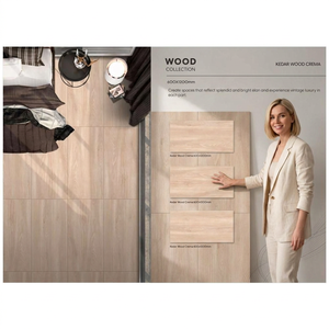 Azulejos de Porcelana con Aspecto de Madera Natural de 60x120cm y 10mm de Grosor, Colección para Pisos y Paredes, para Diseño de Interiores de Dormitorios de Hotel - Product Image 4