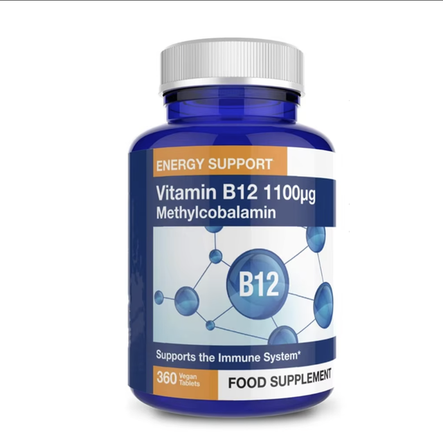 OEM Private Label 1100μg Methylcobalamin Vitamin B12 Tablets Vegan 360 Counts Energy Immune Support Food Supplement