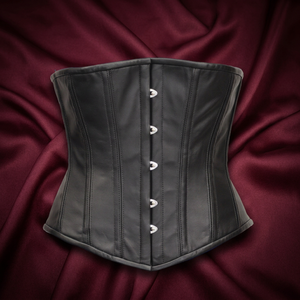 Underbust Leather <b>Corsets</b> Plus Size <b>Waist</b> Shaper with Steel Boning Tight Lacing for Comfort and Support - Product Image 3