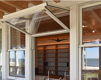 Fenêtre verticale en aluminium, design moderne, fenêtre pliante en aluminium, qualité fiable