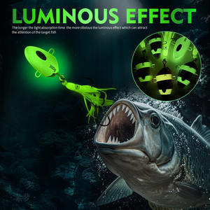 Plantilla de Metal luminoso, 5 colores, 100g, 150g, 200g, 250g, 300g, falda de calamar, asistencia, 3 anzuelos, aparejo, cabeza de plantilla, señuelo de pesca, aparejos de Jigging de pulpo - Product Image 6