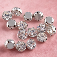 Strass en cristal rond à griffes 3D, sans nickel, écologiques, à coudre à la main, pour vêtements et accessoires, vente en gros