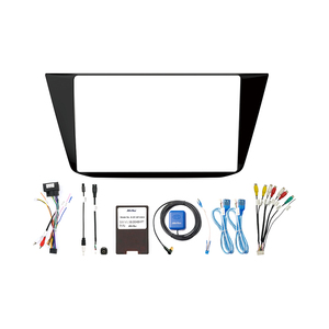 Meihua Android 1din Car Radio Plastic Fascia Frame Panel de salpicadero para VW <span class=keywords><strong>Tiguan</strong></span> <span class=keywords><strong>2017</strong></span> Cables de arnés de cableado - Product Image 1