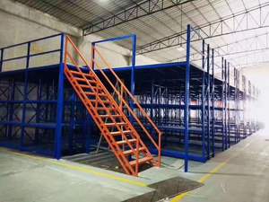 조절 가능한 고하중 강철 메자닌 2층 창고 랙 다층 내구성 녹 방지 선반 수납 다락 - Product Image 4