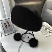 Chapeau en fourrure de renard véritable de luxe, pour voyages en plein air, chaud, véritable fourrure, chapeau bomber, mode hiver, unisexe, chapeau en fourrure Ushanka