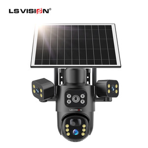 Ls חזון 6mp HD אולטרה אבטחה HD 360 ° זיהוי פנורמי אוטומטי תלת-מסך 4 גרם סולארי ptz מצלמה מובנית siren - Product Image 2