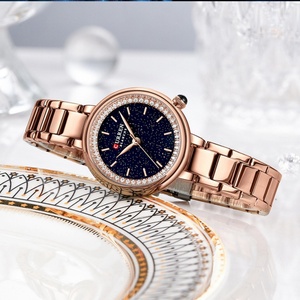 Ensemble de montres pour femmes, luxe, mode, affaires, quartz, cadran en verre, logo personnalisé, strass, trois pièces, bracelet en acier inoxydable - Product Image 6