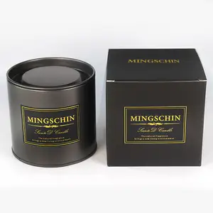 Black Tin Fragrance Soy Candle For Men Scented Tin Candle Set