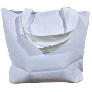 Custom Cream Canvas Tote <b>Bag</b> Medium Capacity <b>White</b> Shopping <b>Bag</b> Heat Transfer Logo Cartoon PP Webbing Handle OEM Daily <b>Gift</b> - Product Image 2