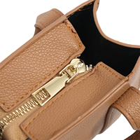 Mini Bolso de Mano para Mujer, Bolso Bandolera con Correa de Cadena Dorada Desmontable y Asa Superior, Bolso de Fiesta de Piel Vegana
