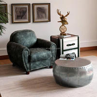 Chaise en cuir personnalisée de style américain pour salon à cigares et salle de séjour par Furniture Factory