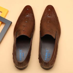Oferta Especial Liquidación Zapatos de Cuero Casuales de Negocios para Hombre, Zapatos de Moda de Piel Vacuna, Cómodos, Elegantes, Estilo Británico, Lujo Ligero - Product Image 4