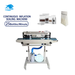 Máquina Empacadora Eléctrica Semiautomática <span class=keywords><strong>de</strong></span> Inflado Continuo para Bolsas y Película Plástica con Sellado Térmico por Aire para Productos Químicos, Bebidas y Mercancías - Product Image 1