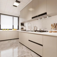 YALIG Armoire de cuisine modulaire de luxe en MDF avec évier et accessoires de charnières, design moderne, charnières importées de Chine