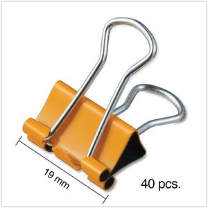 UNV31028 Boîte de rangement universelle pour pinces de reliure, petites, assorties (40/paquet), pinces à ressort en métal pour usage bureautique, aimants en acier - Product Image 6