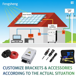 10KW MPPT Hybrid with Lithium Ion Batteries On/Off Grid <b>Solar</b> Panels <b>Kit</b> Full Package <b>Power</b> System for Home - Product Image 3