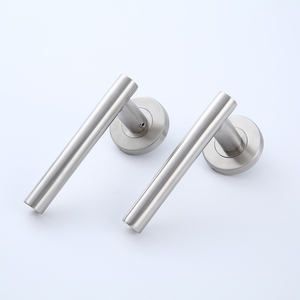 Designer Stainless Steel <strong>Door</strong> <strong>T</strong> <strong>Bar</strong> Hollow Interior Lever <strong>Door</strong> <strong>Handle</strong> on Rose - Product Image 2