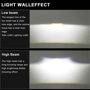 Systèmes d'éclairage automobile Mini projecteur de phare H4 Bi LED M01T 12V 8000LM 6000K Adaptation universelle Faisceau haut/bas - Product Image 6