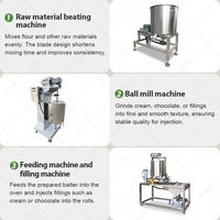 Machine à fabriquer des gaufrettes à l'œuf, ligne de production de gaufrettes croustillantes au chocolat, multifonctionnelle, remplissage automatique, mini bâtonnets de biscuits