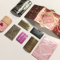 Etiquetas Ecológicas para Perfumes Masculinos, Etiquetas Industriales Curvas con Relieve y Película Protectora, Pegatinas con Lámina Dorada