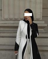 Abaya noire 2026, Abaya Eid Dubaï, nouvelle haute couture, couture noire et blanche, design simple, kimono pour femmes, vêtements pour femmes musulmanes