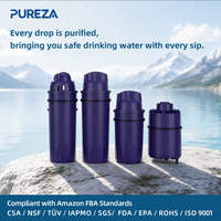 Filtro de Agua para Jarra PUREZA con Certificación NSF, de Larga Duración, Portátil, Manual, Reemplaza el Agua y la Hace Más Segura para Uso en Exteriores