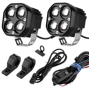 ไฟสปอร์ตไลท์ LED สีเหลืองขาวสำหรับมอเตอร์ไซค์ 12v ไฟเสริมสำหรับรถ SUV ATV - Product Image 1