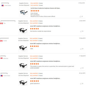 <span class=keywords><strong>ALOVA</strong></span>'s bone conduction headset glasses with wireless speaker Bluetooth Smart Audio headset sunglasses - Product Image 4