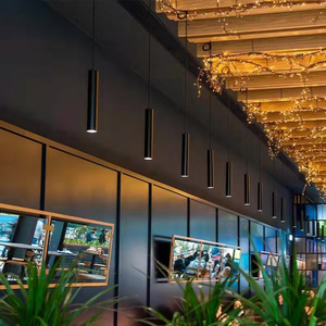 Lámpara <span class=keywords><strong>de</strong></span> Techo LED Decorativa <span class=keywords><strong>de</strong></span> Superficie Negra IP20, Lámpara Colgante LED para Oficina, Hotel, Sala <span class=keywords><strong>de</strong></span> Estar - Product Image 4