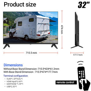 32 pouces Goo-gle <span class=keywords><strong>Camping</strong></span> RV <span class=keywords><strong>TV</strong></span> HD 1G 8G chargeur de voiture support mural Smartphone miroir Telesivion caravane Android Smart DC 12V <span class=keywords><strong>TV</strong></span> - Product Image 3