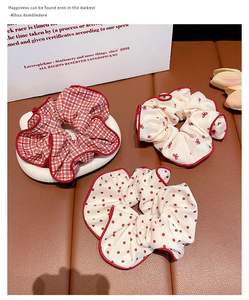 Diadema de Tela Roja Estilo Dulce para Niñas, Sin Daño al <span class=keywords><strong>Cabello</strong></span>, Alta Elasticidad, Hecha a Mano, para Fiestas - Product Image 5