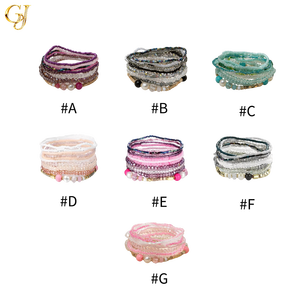 Bracelet extensible multicolore à perles superposées pour femme, accessoire de mode quotidien - Product Image 4