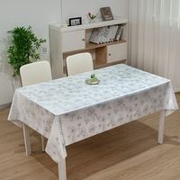 Nappe en PVC gaufrée à motif floral gris RNPT, nappes de table en PVC, nappe rectangulaire en PVC, Fabrica De Manteles De Mesa
