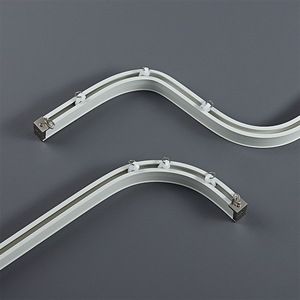 Bán Buôn Tùy Chỉnh Hiện Đại Nhôm Rèm Theo Dõi Bendable 5M Màu Đen Đa Chức Năng Đường Sắt Cho Cửa Sổ - Product Image 2