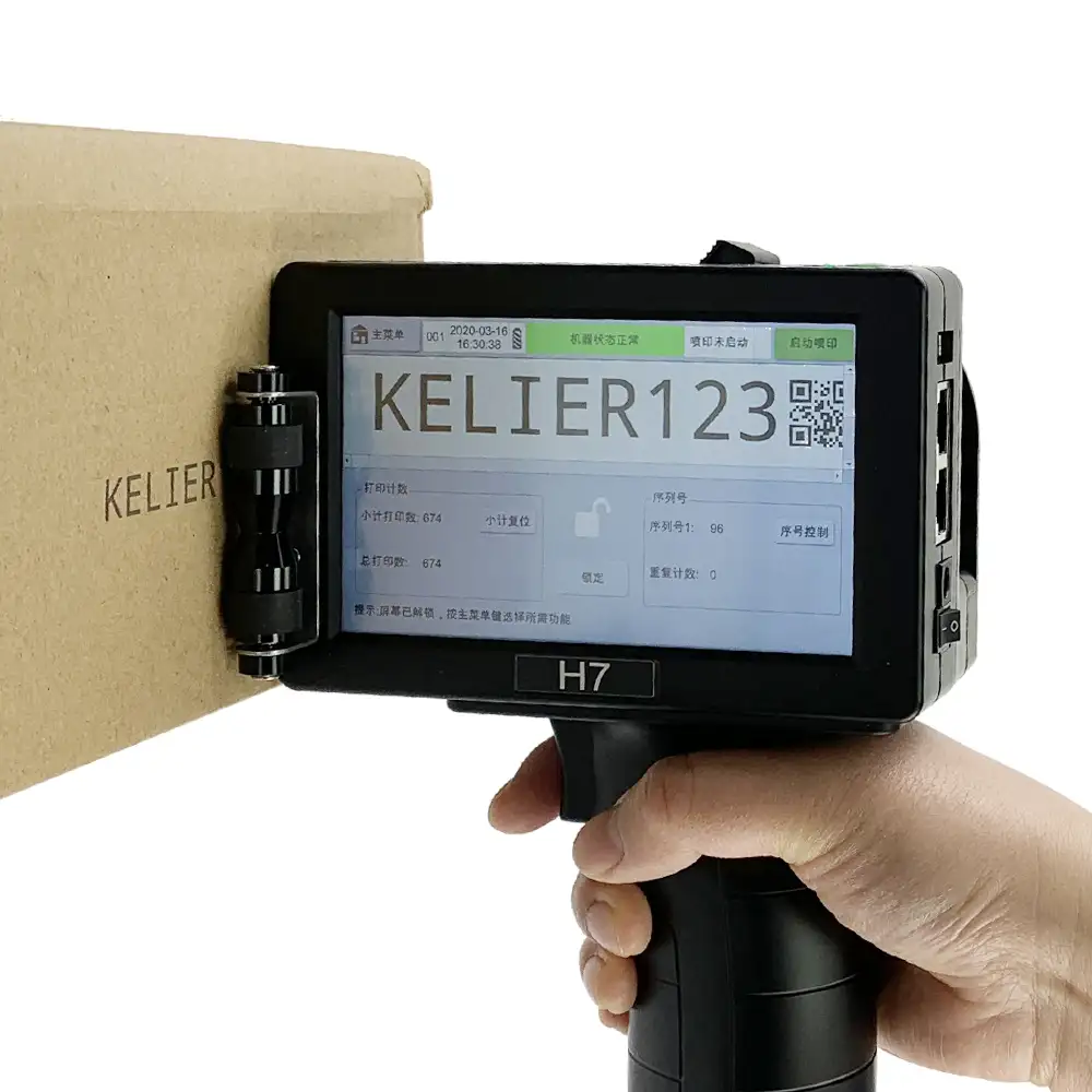 Kelier תרמית העברת מיני נייד מדפסת כרטיס חניה מכונת עבור תאריך coading הדפסת תווית לוגו
