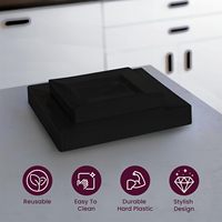 Assiettes en plastique jetables carrées noires de 9 pouces et 13,5 pouces, 60 pièces, assiettes pour mariage, anniversaire, Halloween et fête