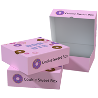 Faltbare flache Papp plätzchen süße Dessert Donut Box Verpackung benutzer definierte Druck Versand Party Dessert Donut Papier Box
