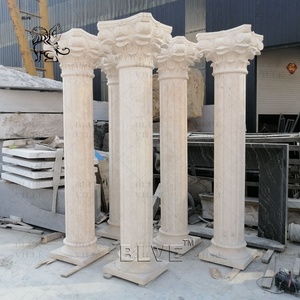 Columnas Corintias de Mármol Beige Elegantes, Pilares de Piedra Natural de Estilo Romano Grandes y Decorativos para Hoteles y Villas al Aire Libre BLVE - Product Image 2