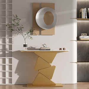 Table en dalle de roche de luxe <span class=keywords><strong>l</strong></span>égère de style italien Armoire moderne et simple <span class=keywords><strong>contre</strong></span> le mur, plate-forme avec vue sur <span class=keywords><strong>l</strong></span>'entrée - Product Image 1