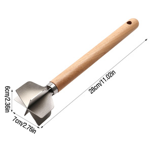 Hachoir manuel 6 lames en acier inoxydable de 11 pouces pour viande et légumes, pilon à viande hachée, presse-purée de pommes de terre, outil à hamburgers, gadgets de cuisine - Product Image 2