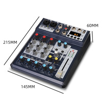 Vente chaude PRO Audio DJ Music Equipment 6CH Mini mélangeur audio pour la diffusion en direct avec USB